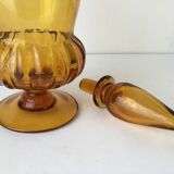 Bouteille ancienne verre soufflé avec son bouchon poire