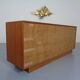 Large teak tambour sideboard from Dyrlund, Denmark, 1970s.