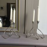Pair of twisted candlesticks
