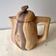 Vintage Grandjean Jourdan Vallauris faux wood coffee maker + sugar bowl
