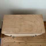 Vintage raw wood chest of drawers