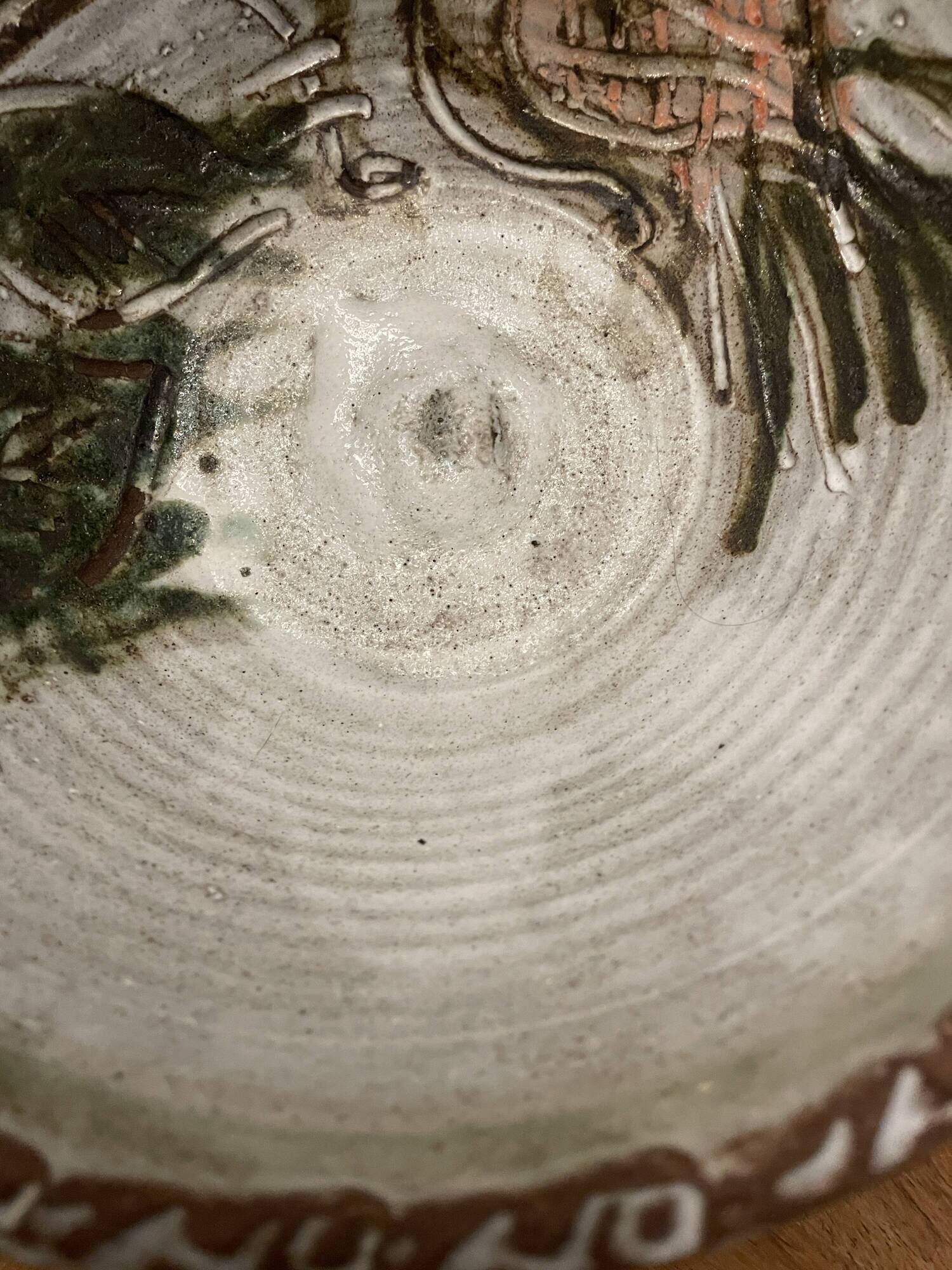 Thirty Albert Saladier in Vallauris ceramic, thistle decoration, signed.