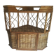 Vintage corner rattan shelf