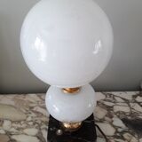 Opaline globe lamp