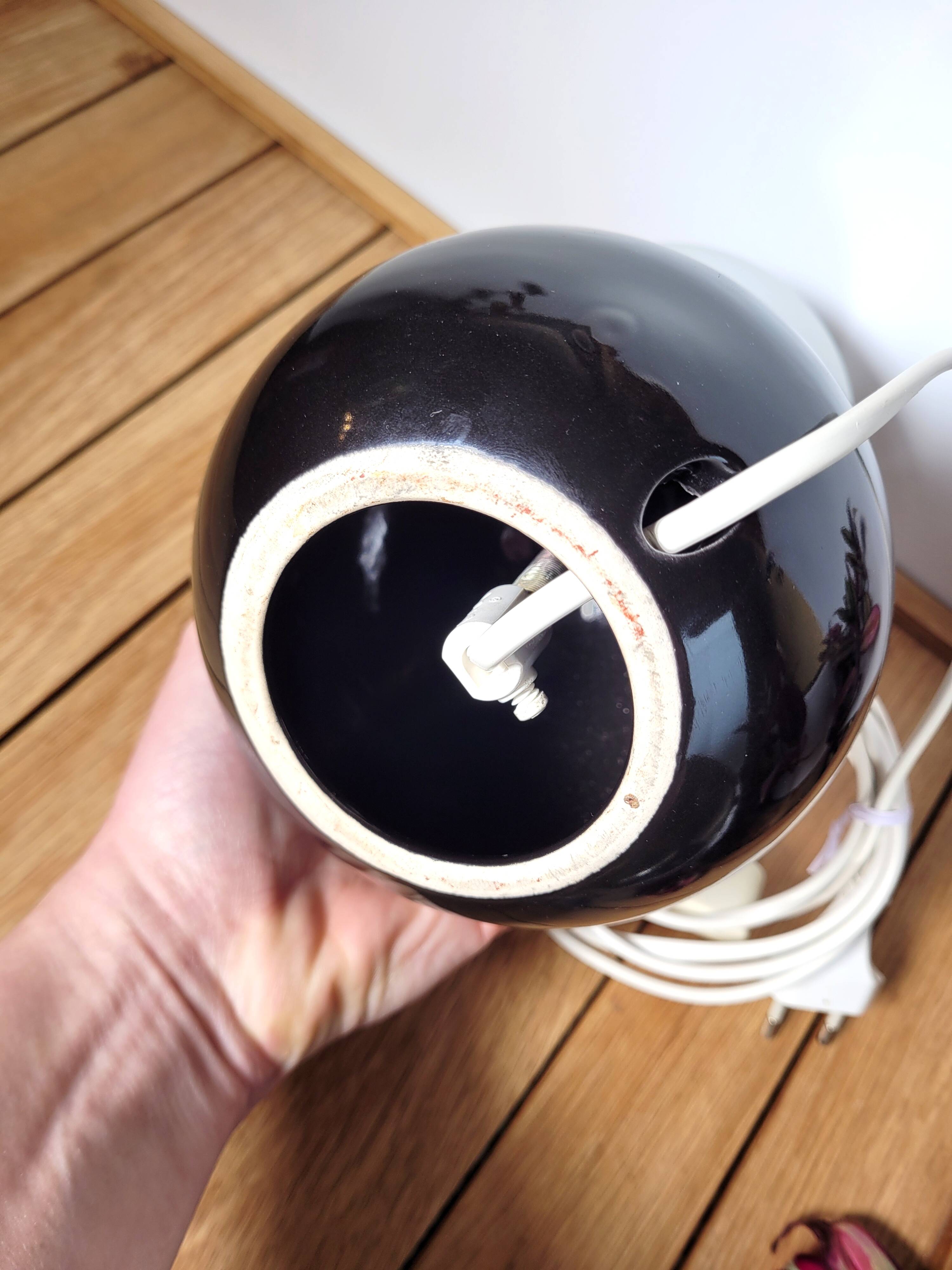 Vintage 1980 globe ball table lamp