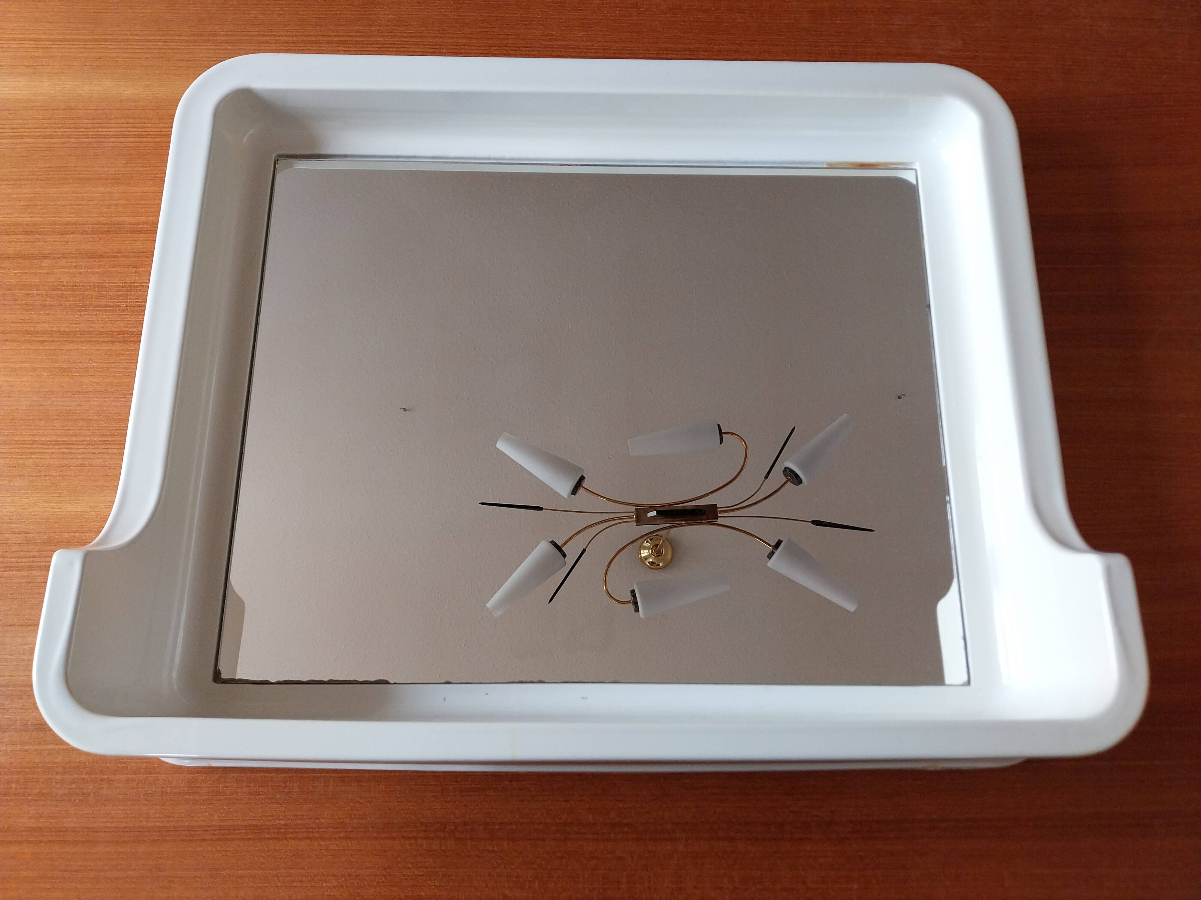 Vintage plastic bathroom mirror from the 70s prisunic style Marc Held