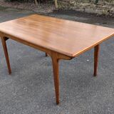 Vintage Teak dining table, "Paris TV cabinet" 1960 + extensions