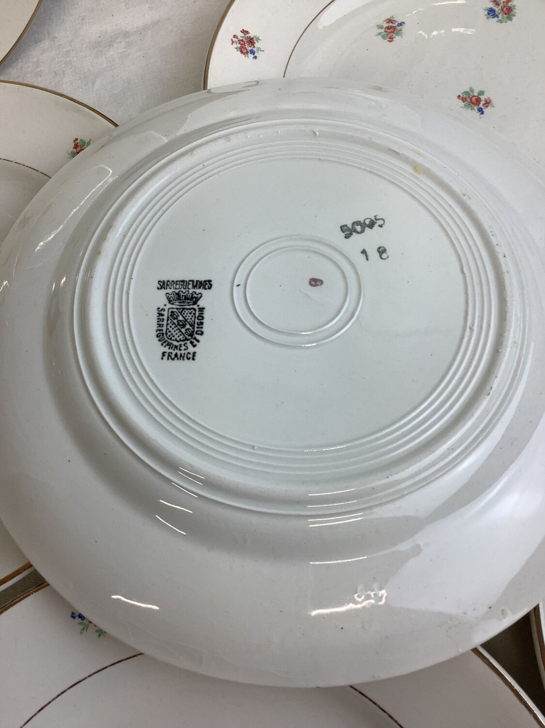 Vintage flat plates made in France Digoin