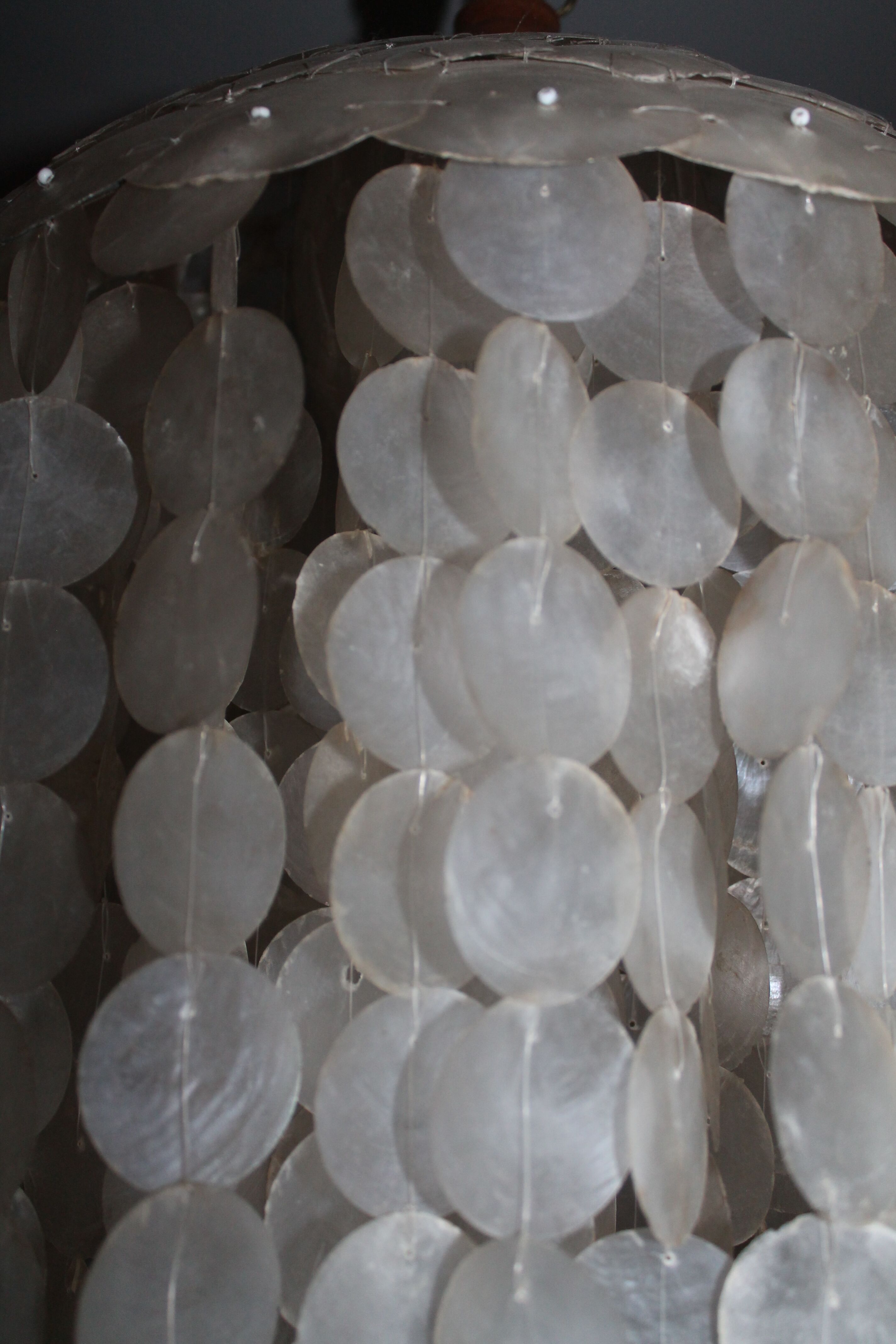 Large chandelier of the 60s/70s mother-of-pearl stamps