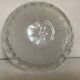Large glass ashtray with frosted flowers.