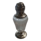 Crystal and solid silver shaker, neck brace and master's mark.