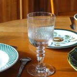 Set of 4 stemmed glasses with chiseled decoration
