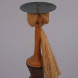Bougeoir anthropomorphe en bois