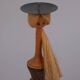 Anthropomorphic wooden candle holder