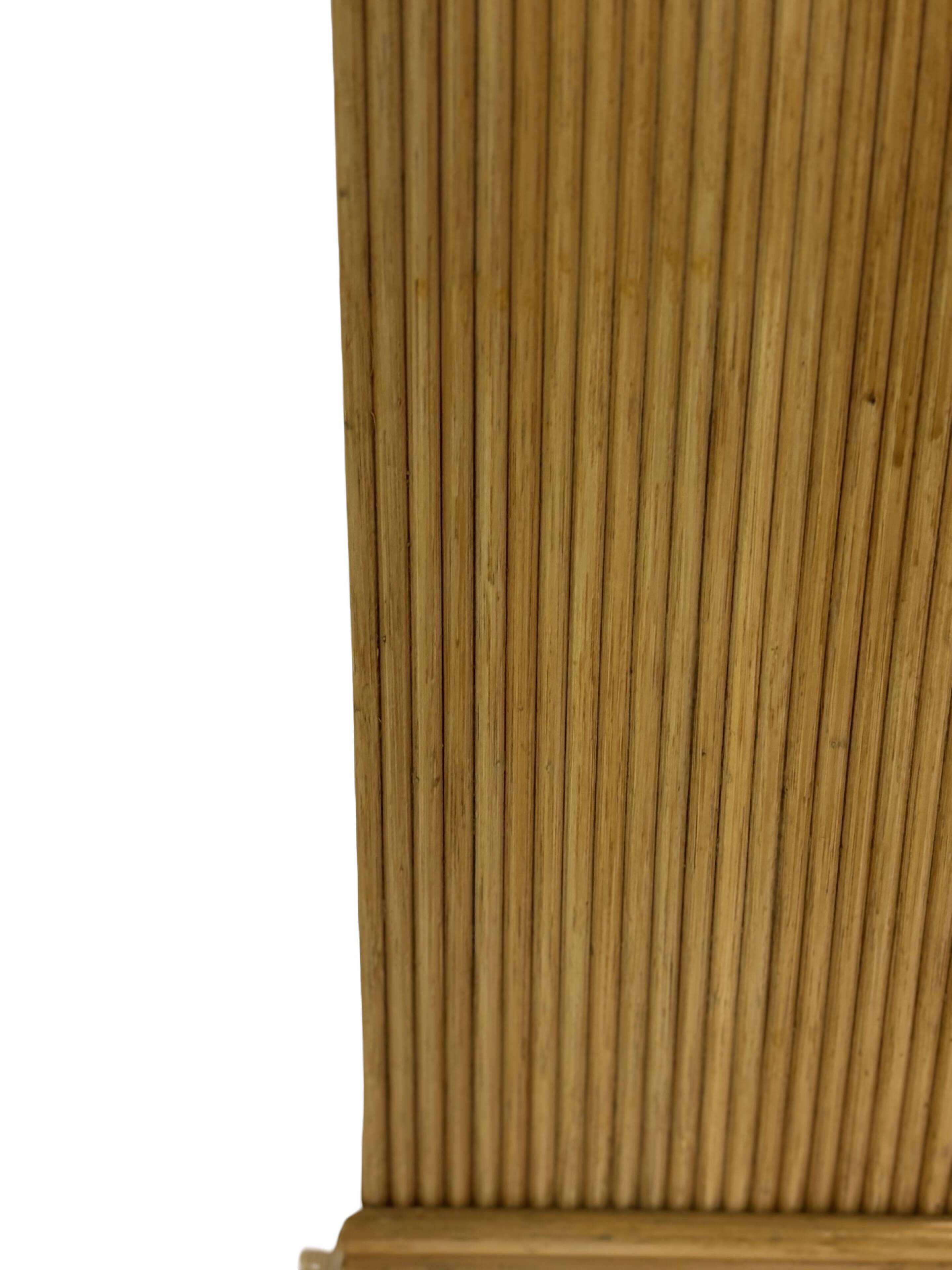 Vintage Rattan Column Planter Bamboo Bohemian Pillar '70s Rattan Mcguire