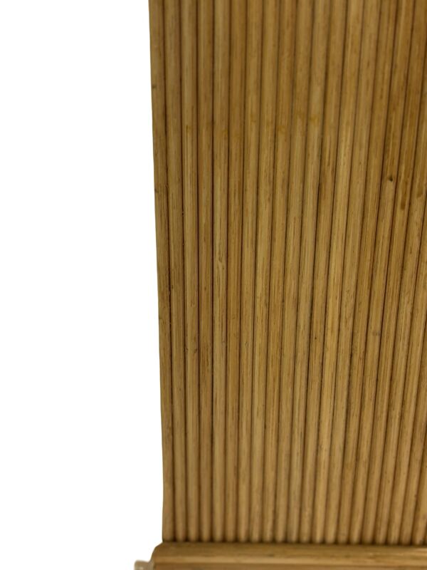 Vase à colonne en rotin vintage, pilier en bambou boho des années 70, McGuire en rotin.