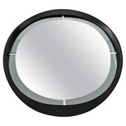Round smoked glass wall mirror, Italy 1970s