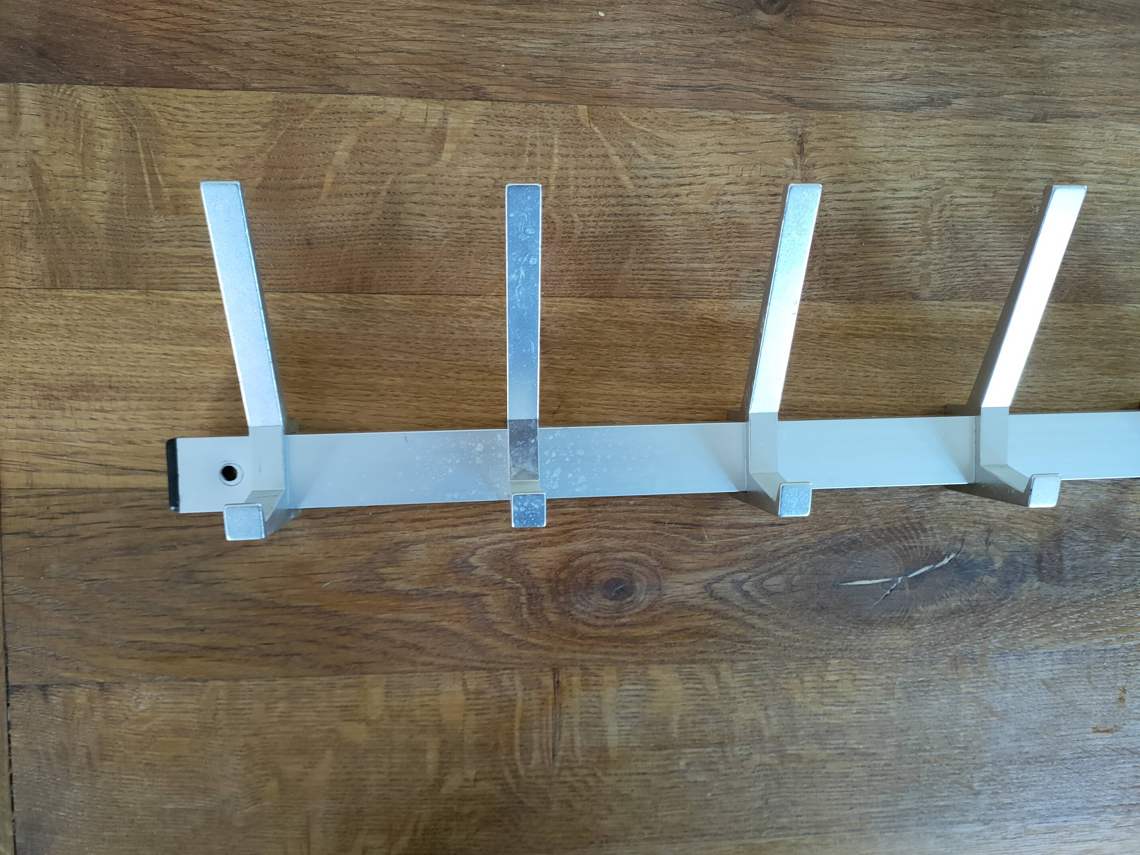 70s aluminum coat rack