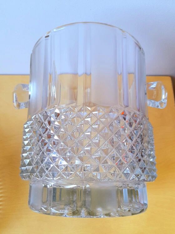 Seau à champagne en cristal art deco