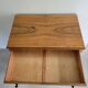 Commode anglaise haute 5 tiroirs marqueterie en ronce