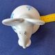 Salt cellar or porcelain salt shaker. Zoomorphic figurine of a mouse.