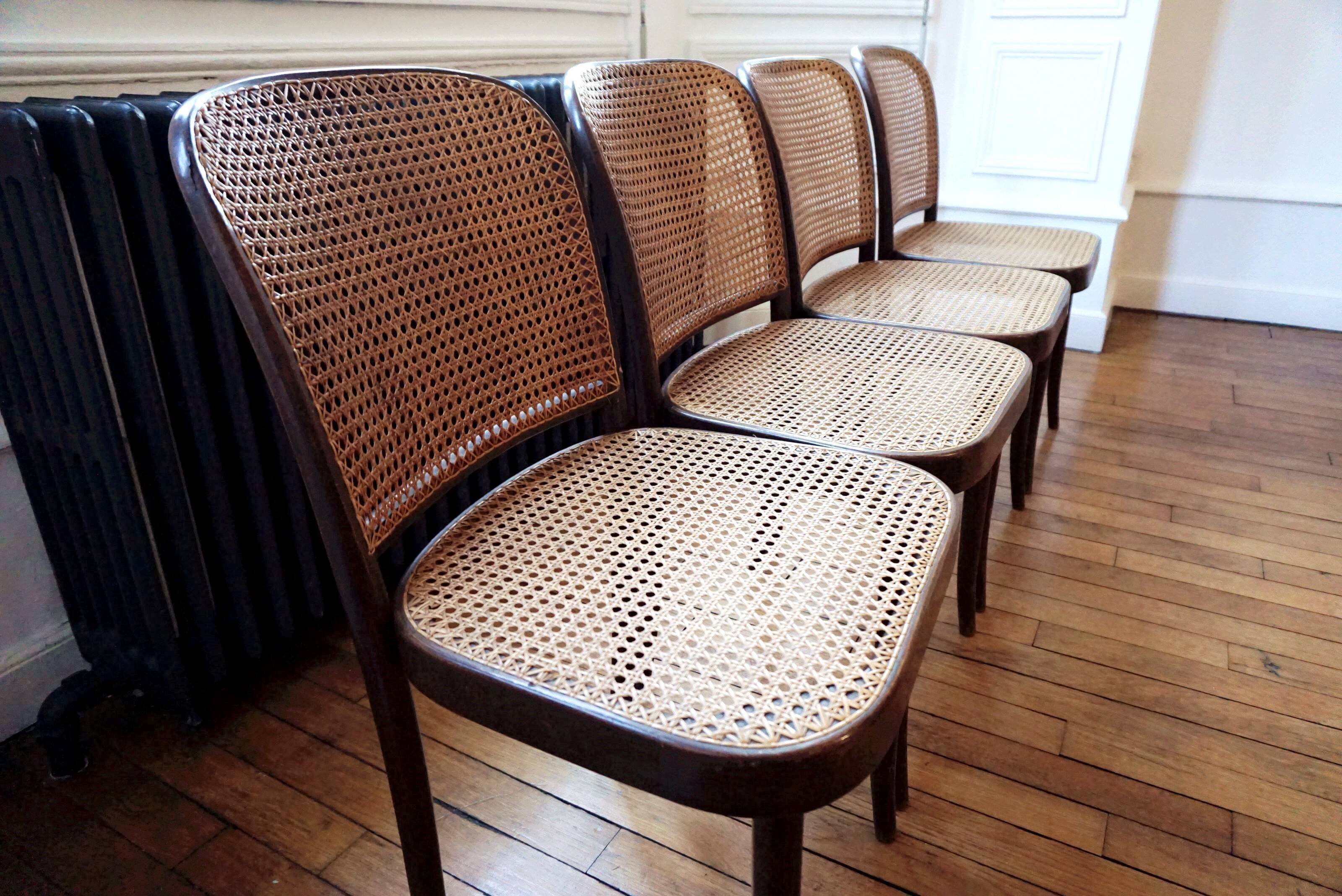 Set of 4 chairs Thonet model Prague 811