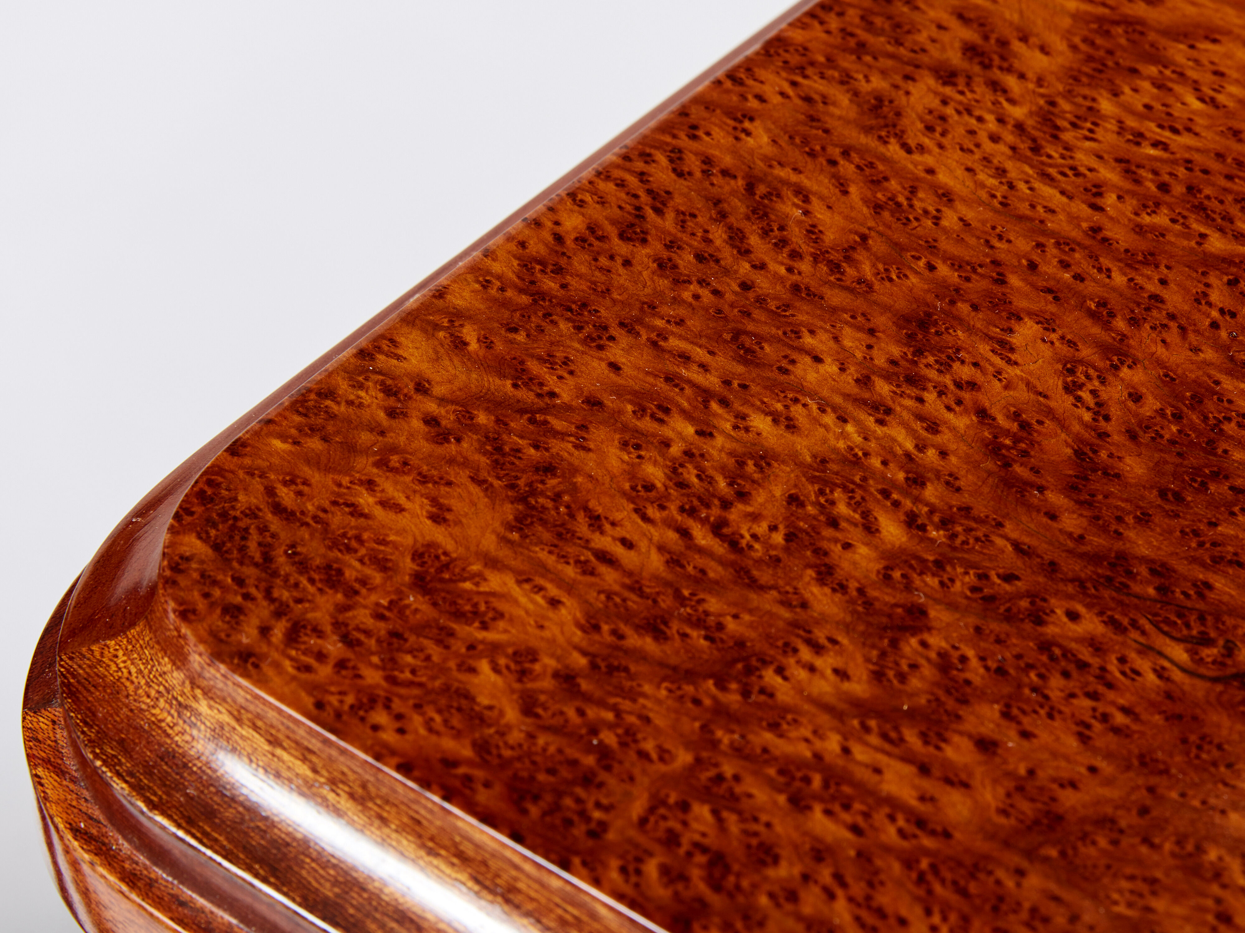 Chest of drawers amboine magnifying glass gilding  circa 1940s