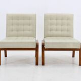 1970s Ludvik Volak Pair of Side Chairs by Drevopodnik Holesov , Czechoslovakia