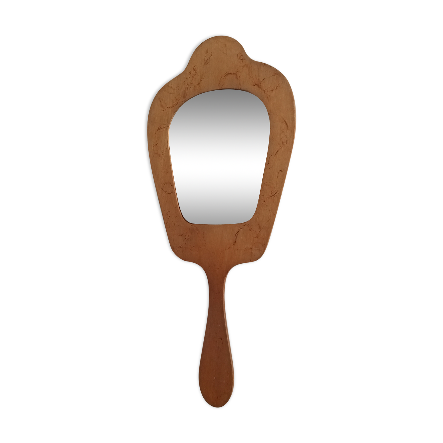 Antique beveled hand mirror