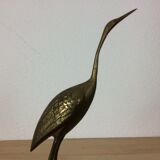 Brass heron 28 cm