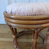 Rattan pouf