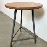 Tabouret d'atelier industriel gris, années 1960