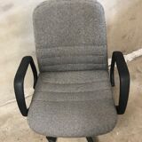Tweed grey 1980 vintage desk chair