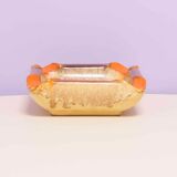 Square orange bowl ashtray