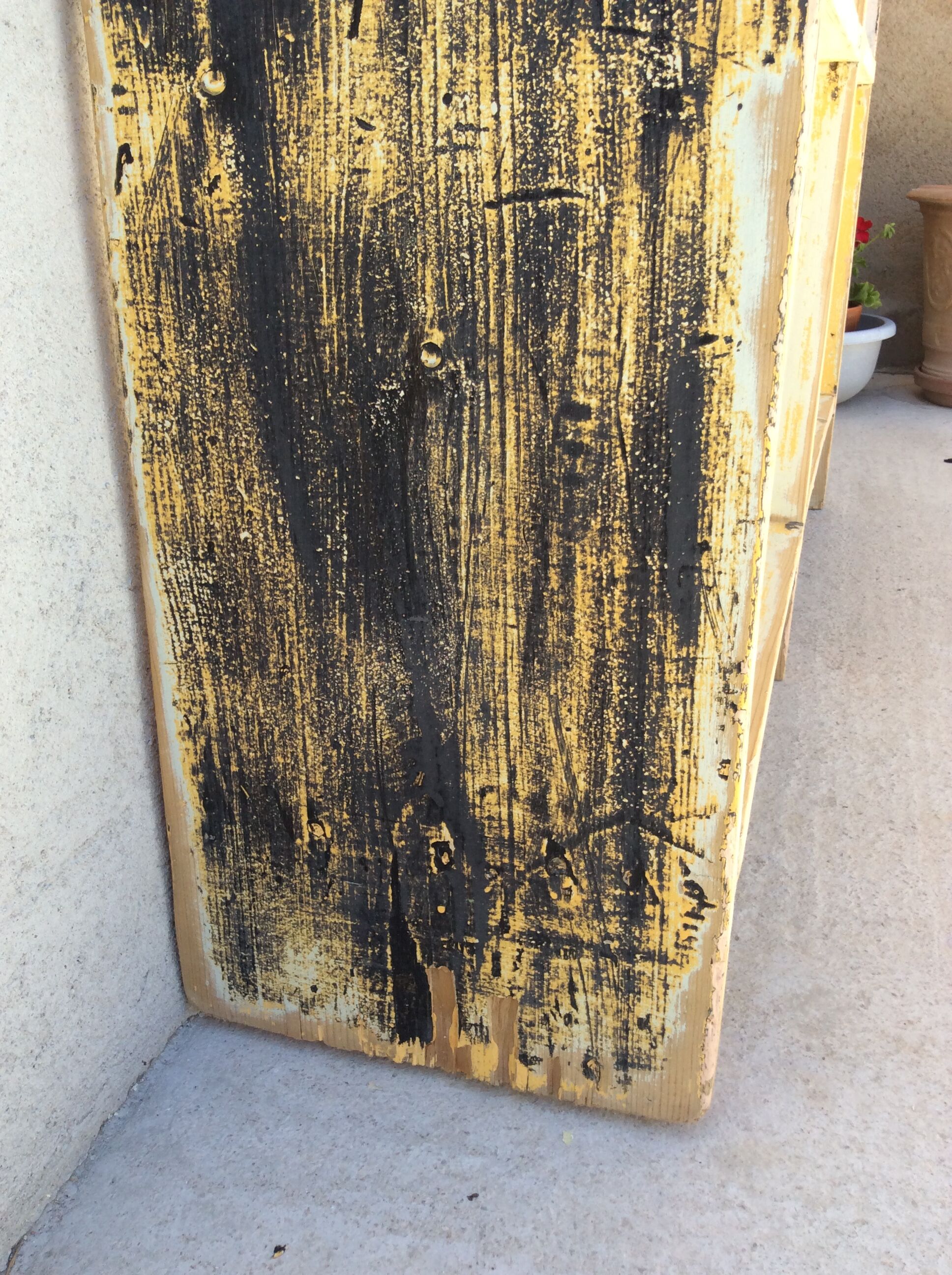 Patinated workshop storage cabinet