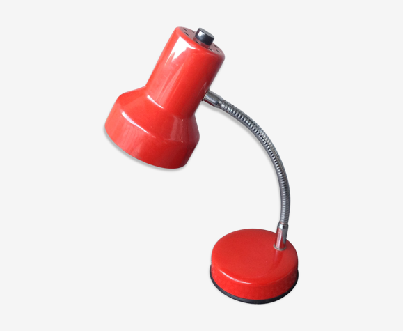 Lampe Veneta rouge de bureau vintage