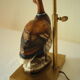 Ceramic duck table lamp and vintage adjustable brass