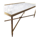 Marble and brass coffee table, French work 1971