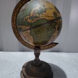 Authentic antique vintage musical globe in wood