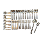 Ménagère 38 pièces Art Deco métal argenté