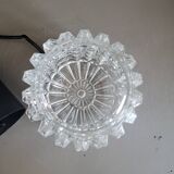 Vintage molded glass globe pendant light