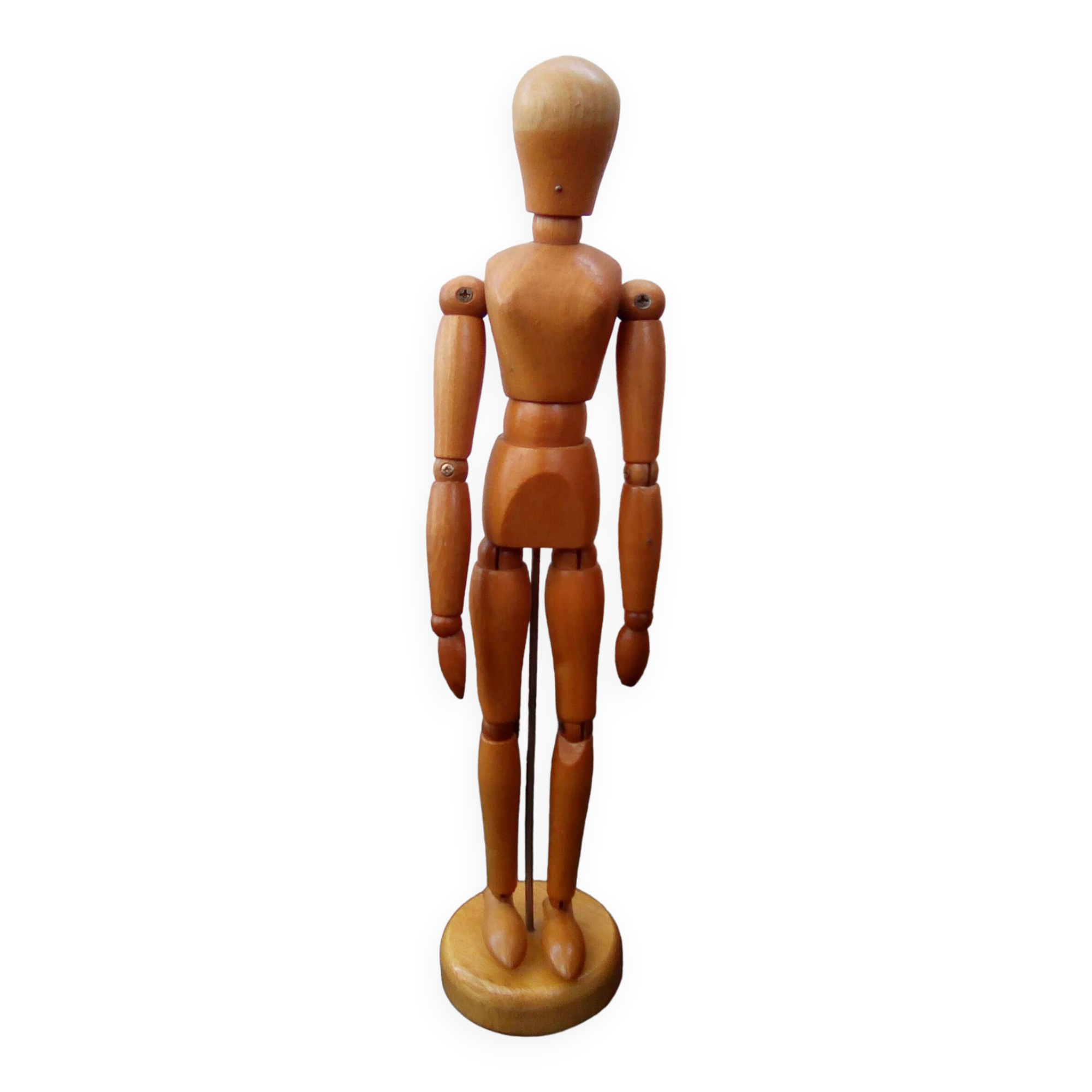Articulated wooden female model