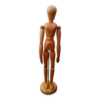 Articulated wooden female model