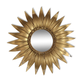 Mirror sun golden brass. vintage 50s