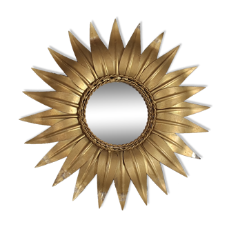 Mirror sun golden brass. vintage 50s