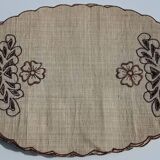 Set of 12 vintage oval placemats from the 1980s like new in vegetable fibers