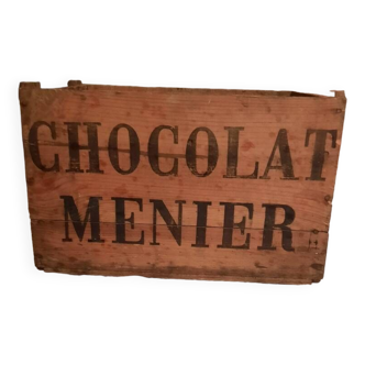 Caisse en bois chocolat Menier