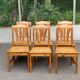 6 chaises à manger scandinaves en bois massif
