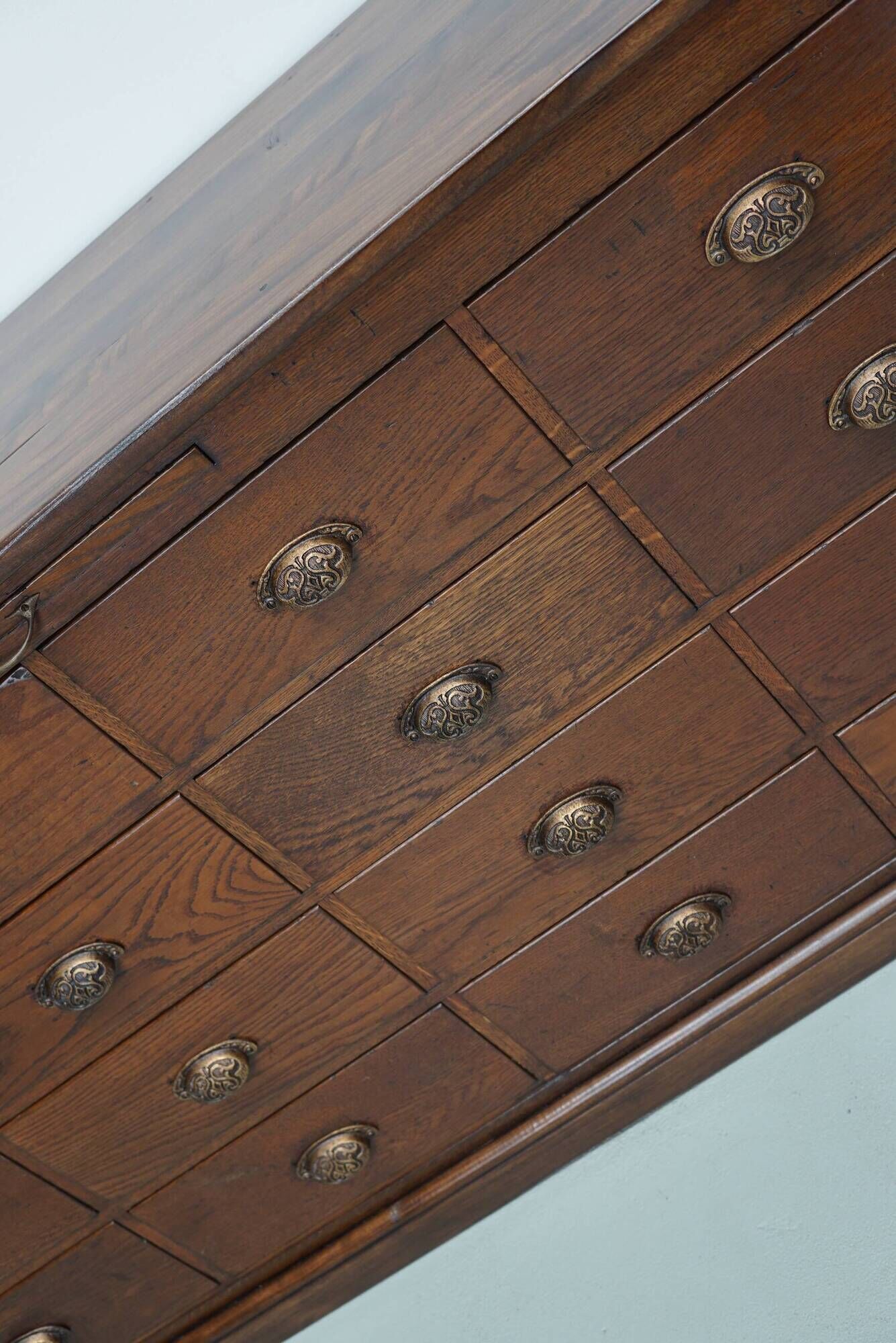 Vintage Dutch Oak Apothecary / Shop Cabinet, 1940s