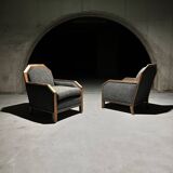 Set of 2 Art Deco Club Chairs, France, 1930s